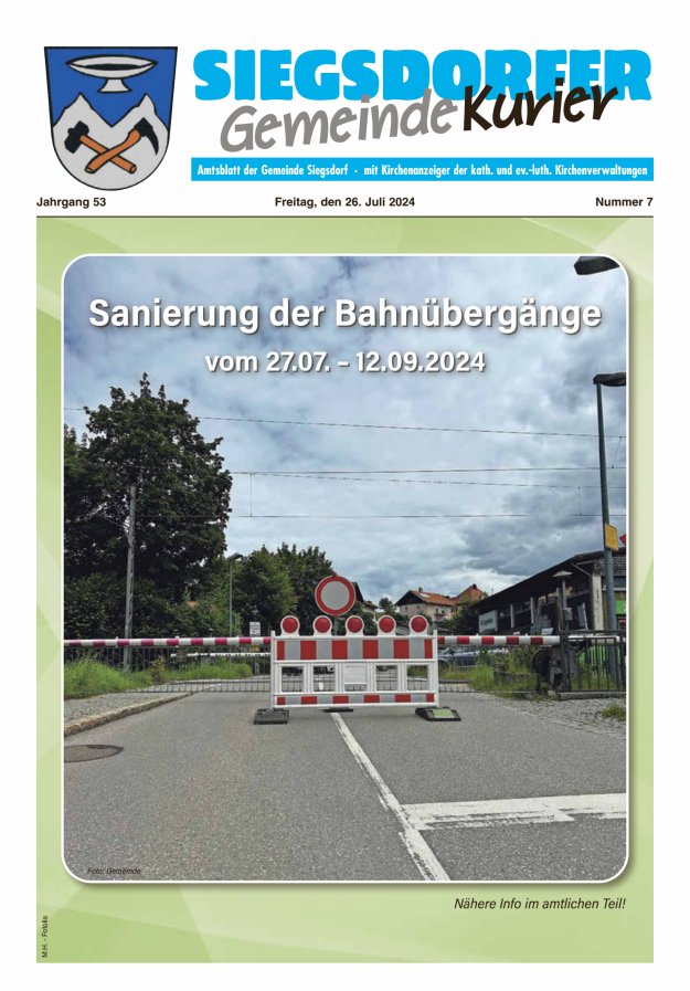 Siegsdorfer Gemeindekurier Titelblatt 07/2024
