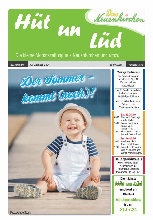 Hüt un Lüd Titelblatt 07/2024