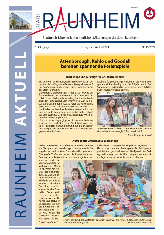 Raunheim aktuell Titelblatt 15/2024
