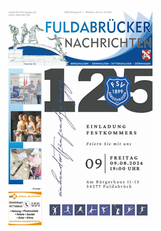 Fuldabrücker Nachrichten Titelblatt 30/2024