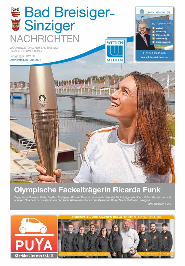 Bad Breisiger-Sinziger Nachrichten Titelblatt 30/2024