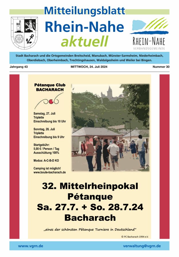 Rhein-Nahe aktuell Titelblatt 30/2024