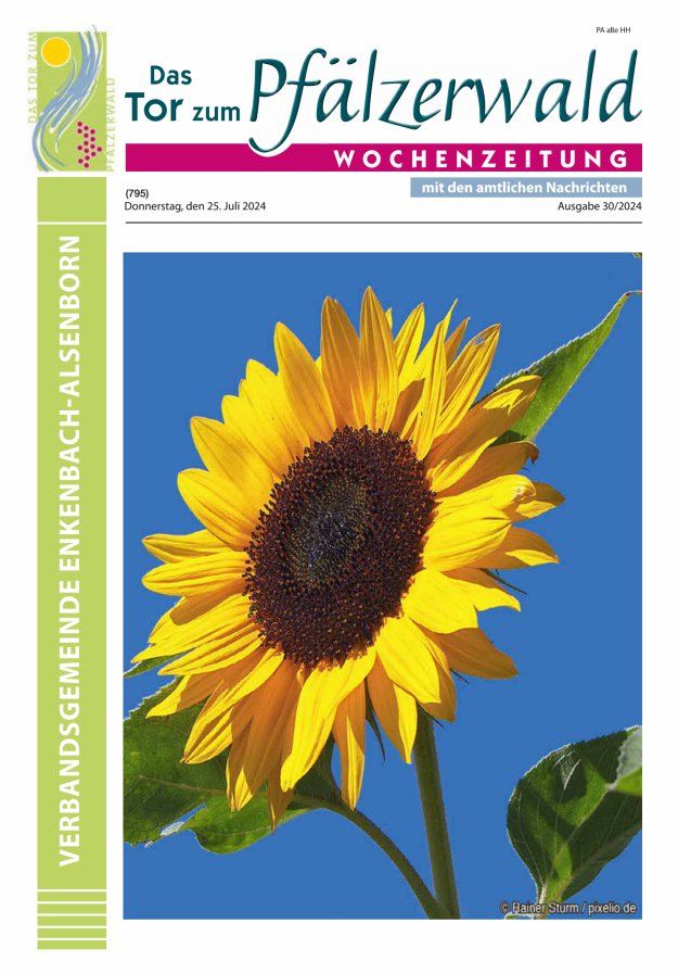 Das Tor zum Pfälzer Wald - VG Enkenbach-Alsenborn Titelblatt 30/2024