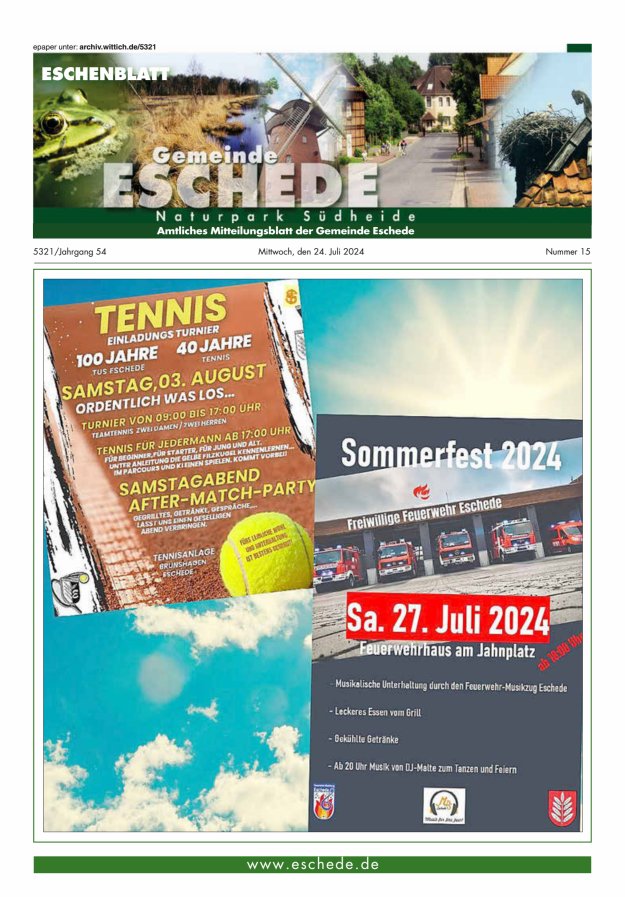 Eschenblatt Titelblatt 15/2024