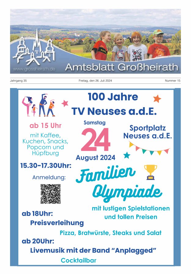 Amtsblatt Großheirath Titelblatt 15/2024
