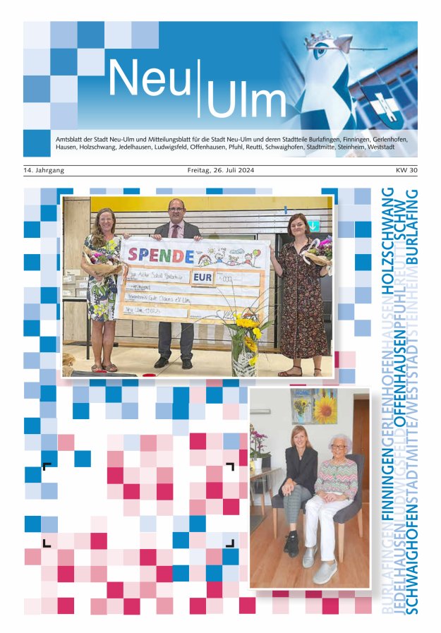 Amtsblatt der Stadt Neu-Ulm und Mitteilungsblatt für die Stadt Neu-Ulm Titelblatt 30/2024
