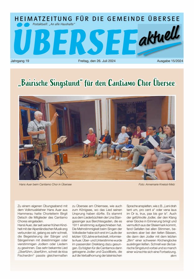 Übersee Aktuell Titelblatt 15/2024