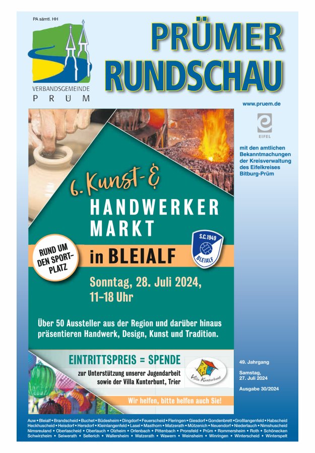 Prümer Rundschau Titelblatt 30/2024