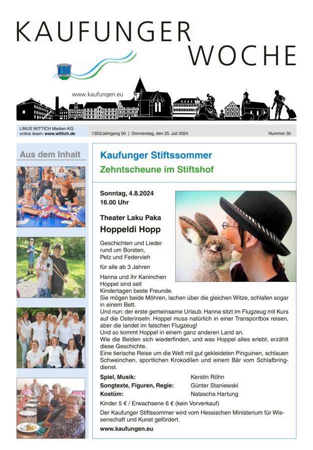 Kaufunger Woche Titelblatt 30/2024