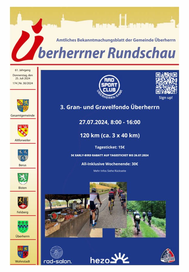 Überherrner Rundschau Titelblatt 30/2024