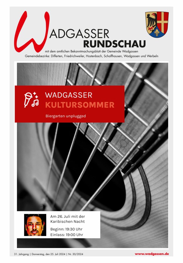 Wadgasser Rundschau Titelblatt 30/2024