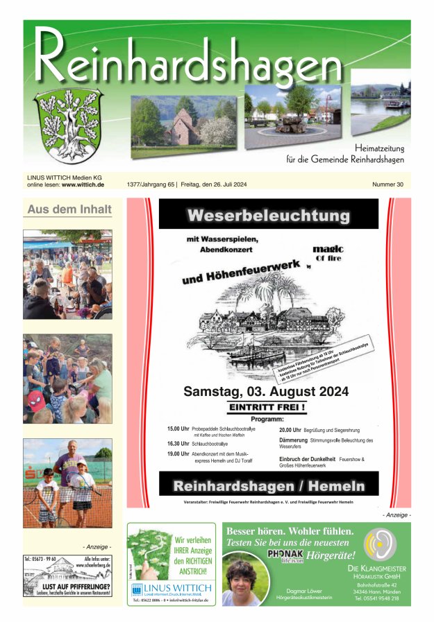Unser Blättchen Titelblatt 30/2024