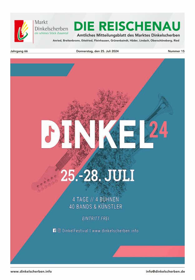 Die Reischenau Titelblatt 15/2024
