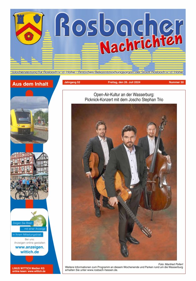 Rosbacher Nachrichten Titelblatt 30/2024