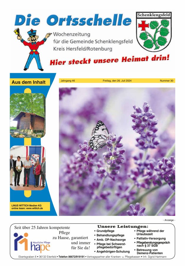 Die Ortsschelle Titelblatt 30/2024