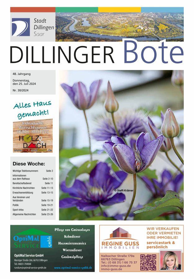 Dillinger Bote Titelblatt 30/2024