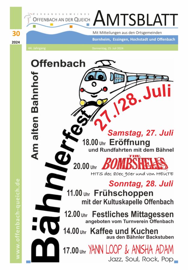 Amtsblatt VG Offenbach an der Queich Titelblatt 30/2024