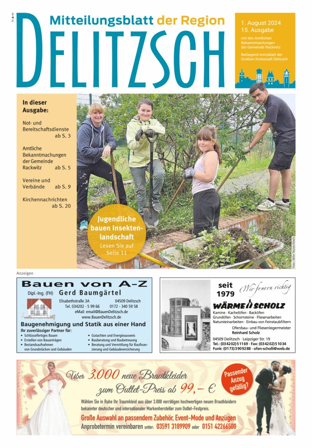 Mitteilungsblatt der Region Delitzsch Titelblatt 15/2024