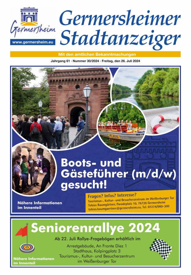 Germersheimer Stadtanzeiger Titelblatt 30/2024
