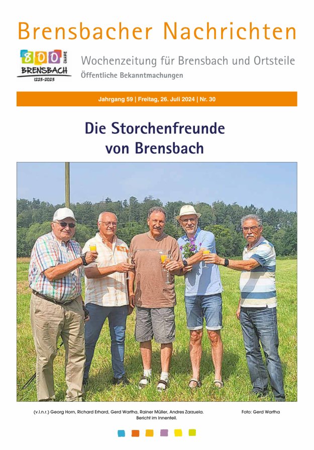 Brensbacher Nachrichten Titelblatt 30/2024