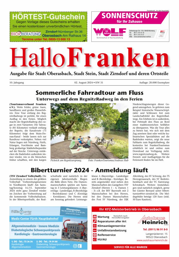 Hallo Franken Fürther Umland Titelblatt 07/2024