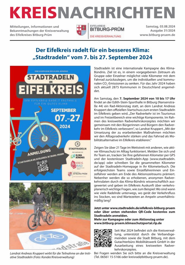 Kreis Bitburg-Prüm Titelblatt 31/2024