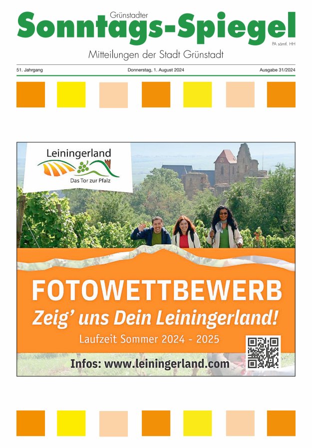 Grünstadter Sonntags-Spiegel Titelblatt 31/2024