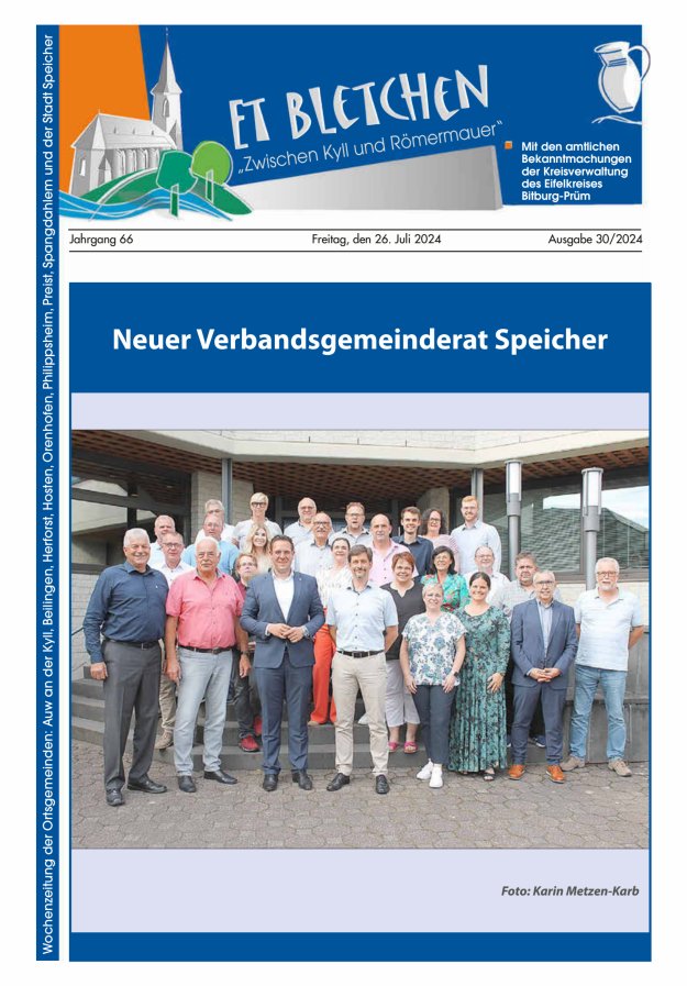 Et Bletchen VG Speicher Titelblatt 30/2024