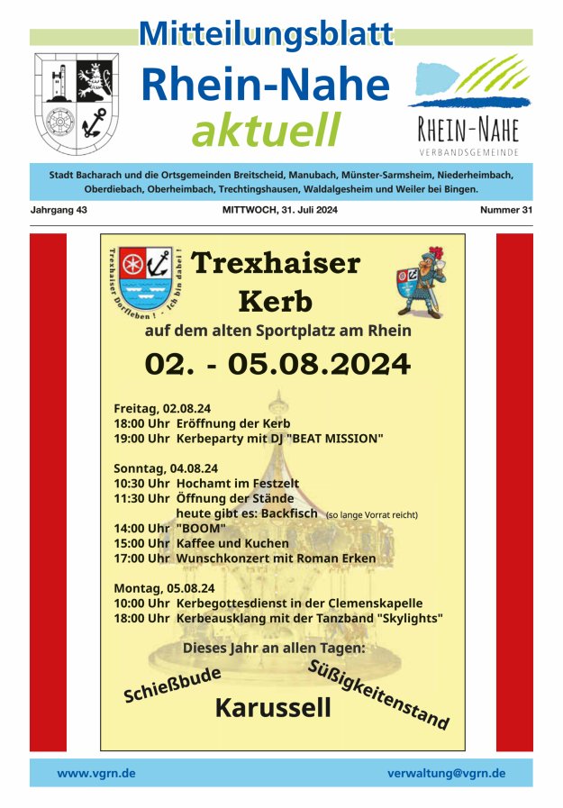 Rhein-Nahe aktuell Titelblatt 31/2024