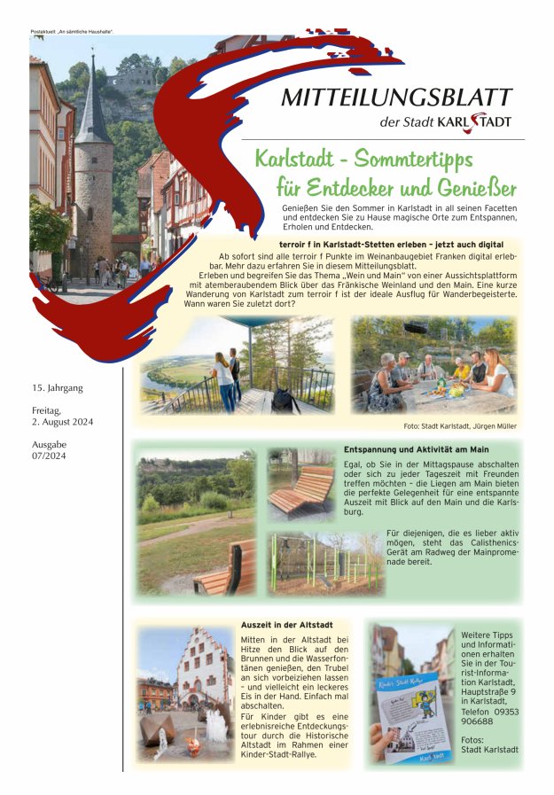 Mitteilungsblatt Karlstadt Titelblatt 07/2024