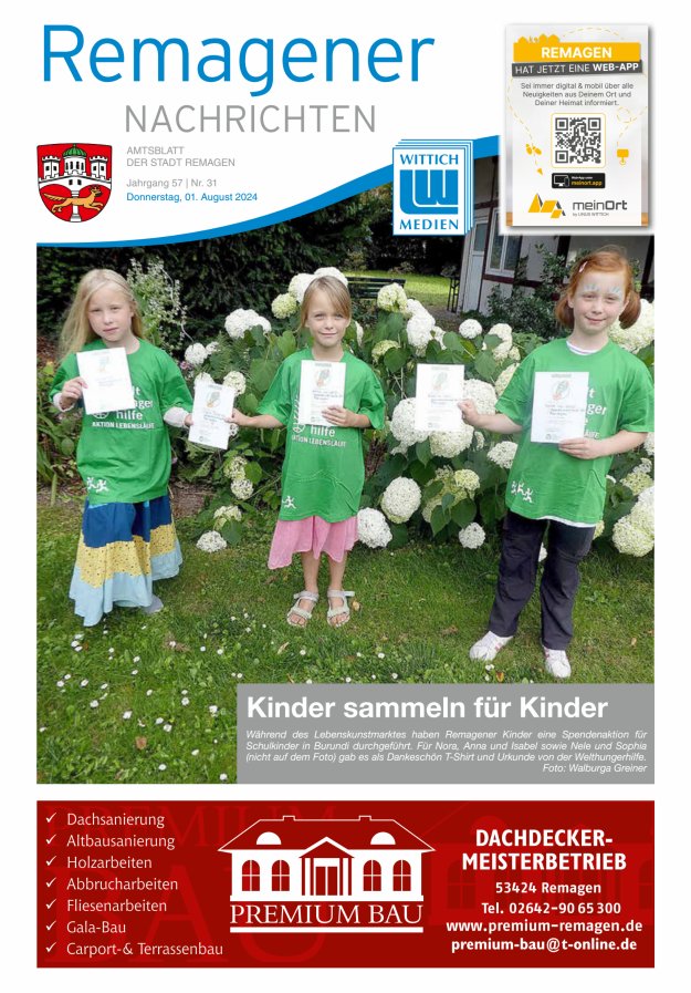 Remagener Nachrichten Titelblatt 31/2024