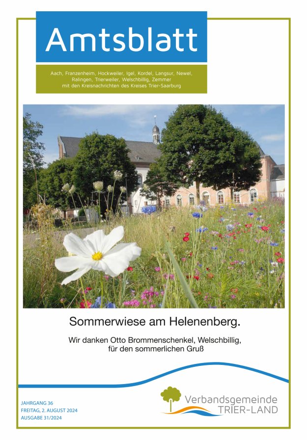 Amtsblatt VG Trier-Land Titelblatt 31/2024