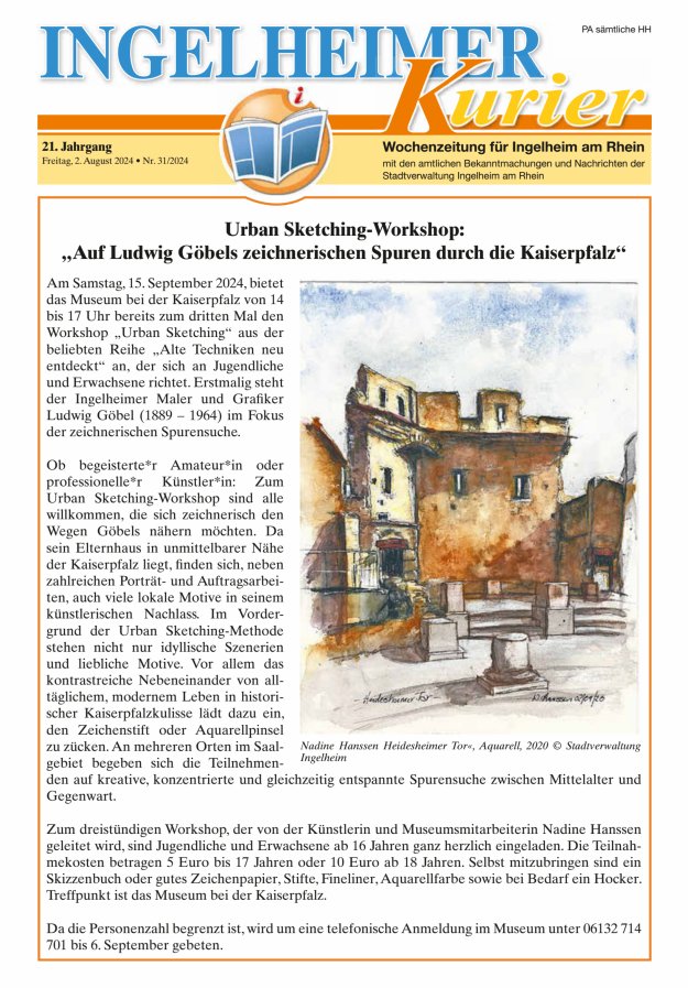 Ingelheimer Kurier Titelblatt 31/2024