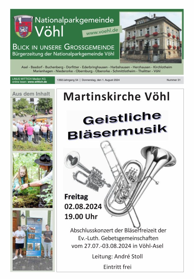 Blick in unsere Grossgemeinde Titelblatt 31/2024