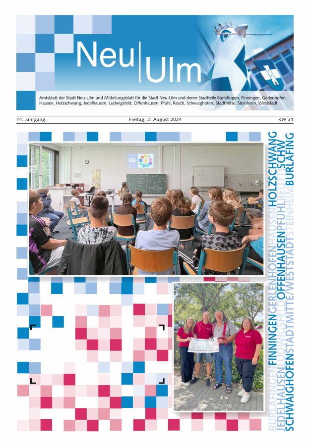Amtsblatt der Stadt Neu-Ulm und Mitteilungsblatt für die Stadt Neu-Ulm Titelblatt 31/2024
