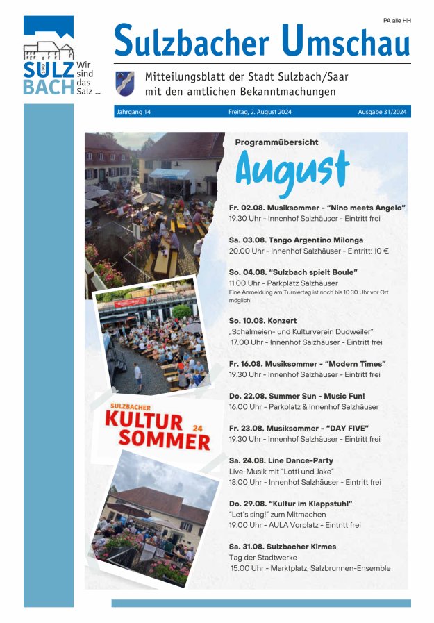 Sulzbacher Umschau Titelblatt 31/2024