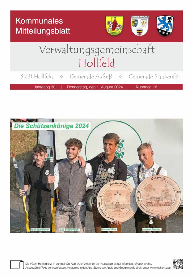 MB der Verwaltungsgemeinschaft Hollfeld  Titelblatt 16/2024