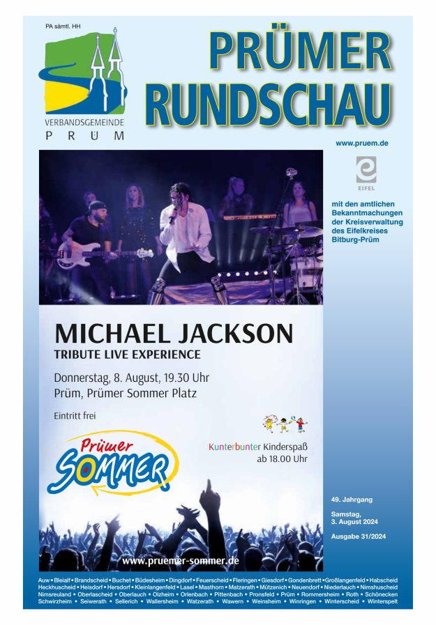 Prümer Rundschau Titelblatt 31/2024