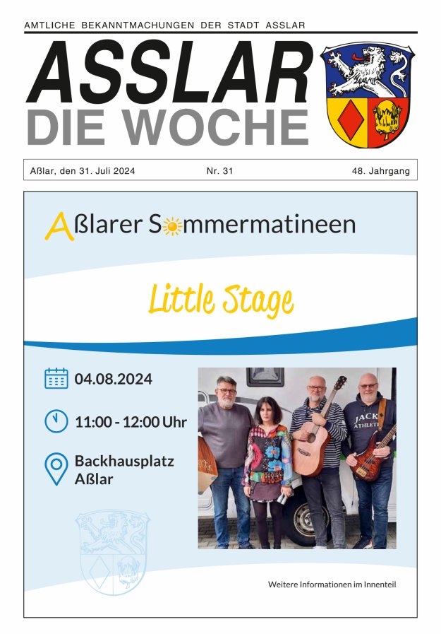 Asslar - Die Woche Titelblatt 31/2024