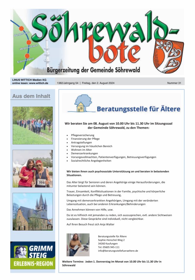 Söhrewaldbote Titelblatt 31/2024