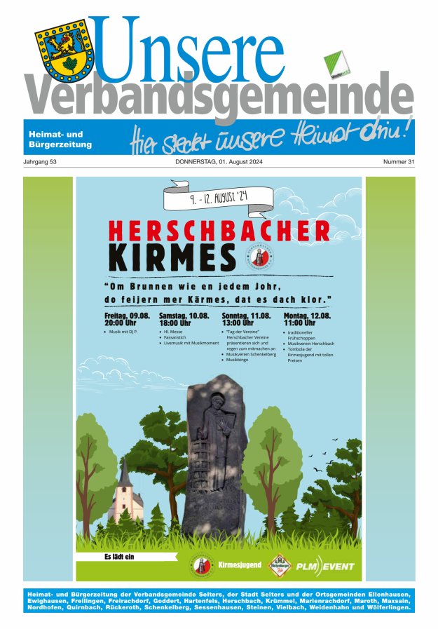 Unsere Verbandsgemeinde Selters Ww Titelblatt 31/2024