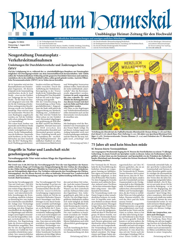 Rund um Hermeskeil Titelblatt 31/2024