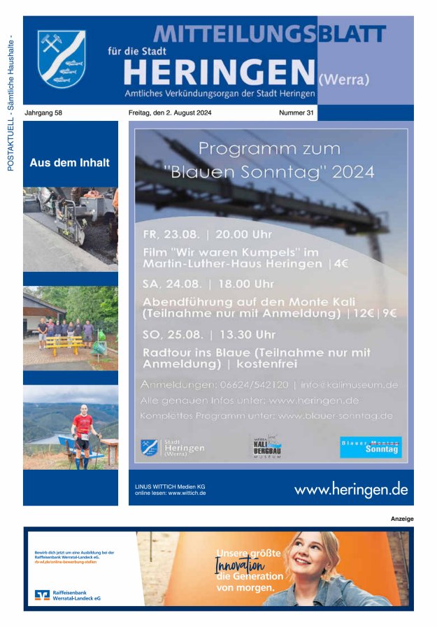 Mitteilungsblatt Heringen Titelblatt 31/2024