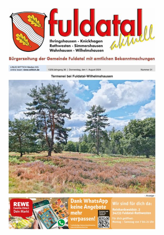 Fuldatal aktuell Titelblatt 31/2024