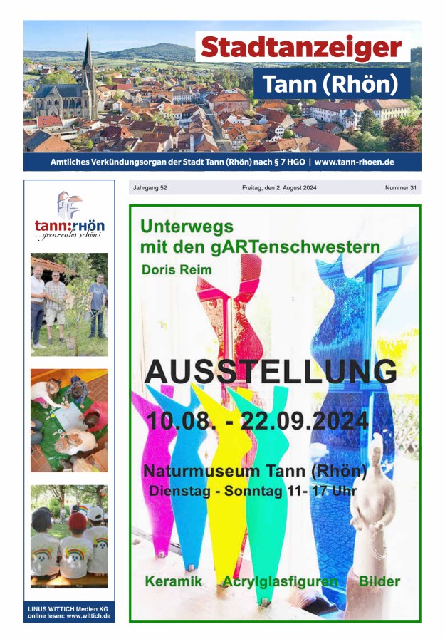 Stadtanzeiger Tann (Rhön) Titelblatt 31/2024