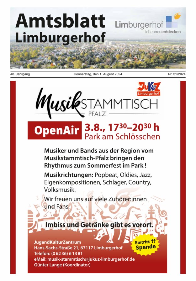 Amtsblatt Limburgerhof Titelblatt 31/2024
