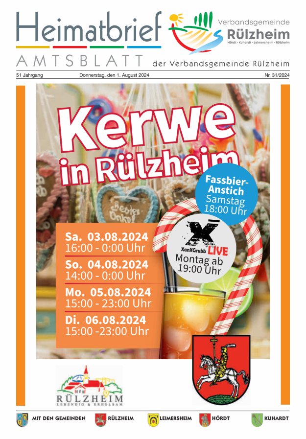 Heimatbrief VG Rülzheim Titelblatt 31/2024