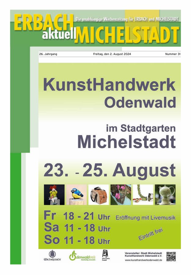 Erbach-Michelstadt aktuell Titelblatt 31/2024