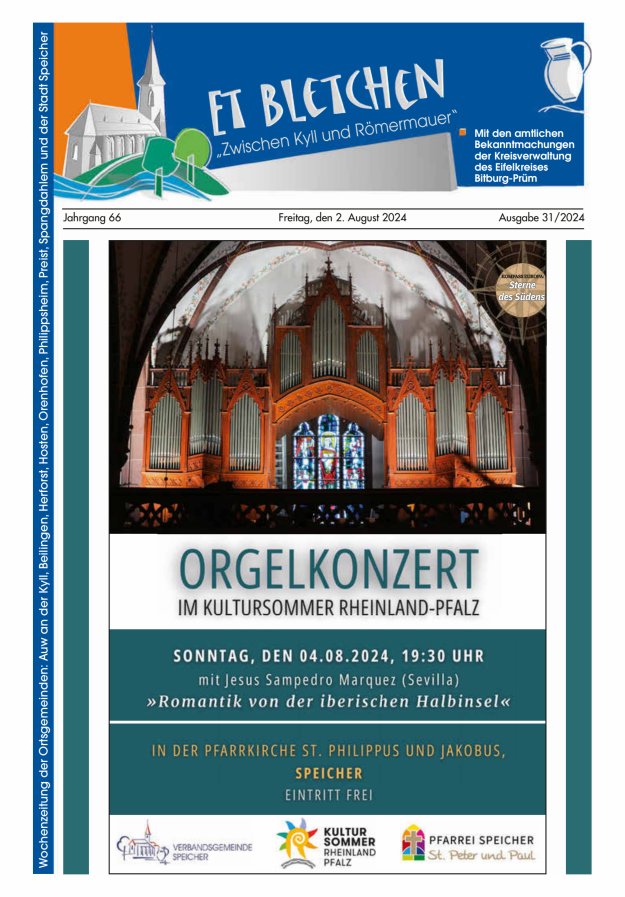 Et Bletchen VG Speicher Titelblatt 31/2024