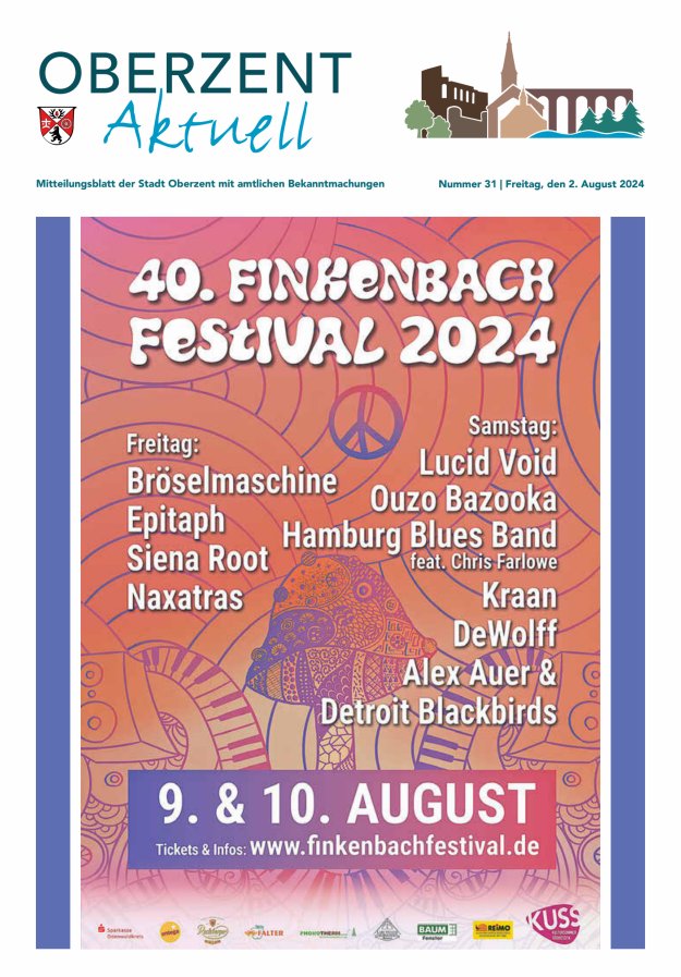 Oberzent aktuell Titelblatt 31/2024